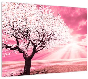 Ružový obraz stromu (70x50 cm), 40 ďalších rozmerov