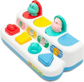 Baby Mix Interaktívna hračka - vyskakovacie okienka so zvieratkami Peekaboo, 25,2 x 11 x 13 cm