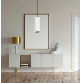 Luster na lanku AVALO 1xE27/60W/230V biela/medená