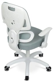 Detská pracovná stolička NANDU — sieť / látka, mentolová