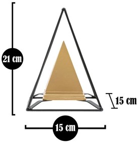Kovová soška v zlatom dekore Mauro Ferretti Piramid