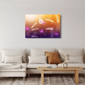 Obraz - Ružový motýľ (90x60 cm)