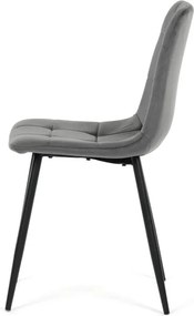 Jedálenská stolička zamatová, sivá CT-V5081 GREY4