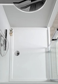 Polysan, KARIA sprchová vanička z liateho mramoru, obdĺžnik 120x80x4cm, biela, 48511