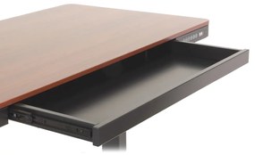 Výškovo nastaviteľný stôl OfficeTech 2, 120 x 60 cm, čierna / mahagon