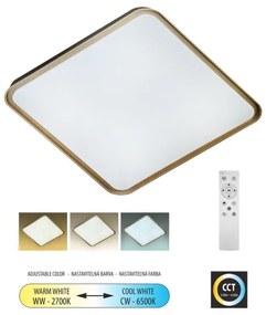 LED Stmievateľné stropné svietidlo UNA LED/60W/230V 2700-6500K + diaľkové ovládanie