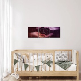 Obraz rúk (s hodinami) (90x30 cm)