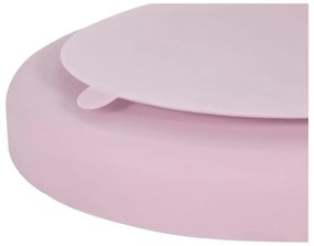 Svetloružový silikónový detský tanier 19x20,5 cm – Kindsgut