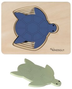 Drevené vkladacie puzzle Turtle – Kindsgut