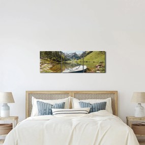 Obraz - Seealpsee, jazero Švajčiarska (s hodinami) (90x30 cm)
