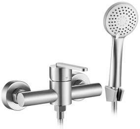 Rea Ontario, sprchová batéria s ručnou sprchovou súpravou, brúsená oceľ, REA-B5502