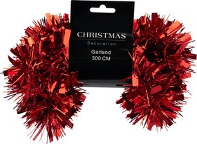 Vianočná reťaz 3 m, červená