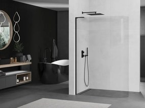 Mexen Kioto L, sprchová zástena Walk-In 100 x 200 cm, 8mm číre sklo, čierny profil, 800-100-103-70-06