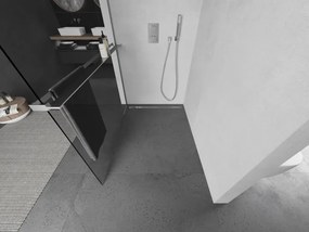 Mexen Kioto+ L, sprchová zástena Walk-In s poličkou a vešiakom 80 x 200 cm, 8mm číre sklo, chrómový profil, 800-080-123-01-00