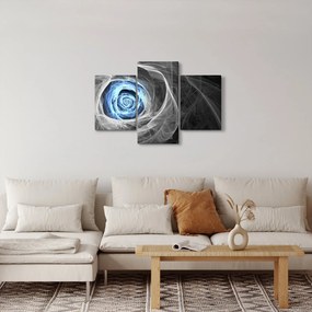 Obraz - Abstraktné ruže modrá (90x60 cm)
