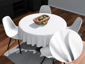 Biante Okrúhly bavlnený saténový obrus ST-020 Biely Ø 130 cm