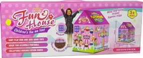 LEAN Toys Detský zábavný stan Fun House Pink 123 cm x 82 cm