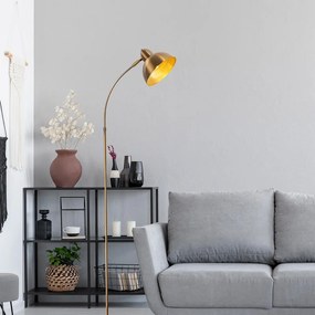 Stojacia lampa s kovovým tienidlom (výška 162 cm) Varzan – Opviq lights