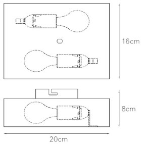 Lucide 12222/02/30 - Nástenné svietidlo OVALIS 2xE14/9W/230V