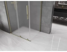 Mexen Velar L, sprchový kút s posuvnými dverami 90 x 120 cm, 8mm sklo námraza, zlatá lesklá, 871-090-120-33-50