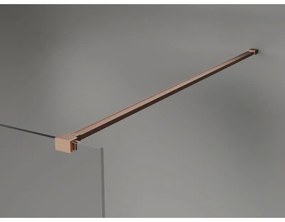 Mexen, Mexen Kioto-X sprchová stena 140 x 200 cm, 10 mm matná, brúsená meď - 800-140-101-65-30-X