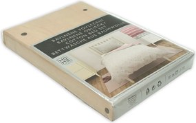 HOME ELEMENTS Bavlnené obliečky na jednolôžko, obojstranné, svetlo šedé a ružové