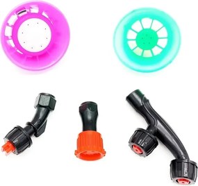 Akumulátorový postrekovač 2v1 KF-16C-47 s objemom 16 litrov s 5 rôznymi hlavami