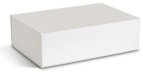 Biele kartónové úložné boxy v súprave 3 ks s vekom 42,5x29,5x13 cm Kian Paper Laminate – Bigso