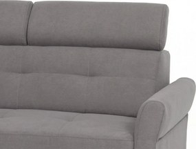 Rohová sedacia súprava Harris, ocelovo šedá látka, ľavý roh