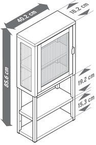 Vstavaná skriňa so sklenenými dverami