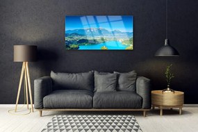 Obraz plexi Hora jazero príroda 100x50 cm