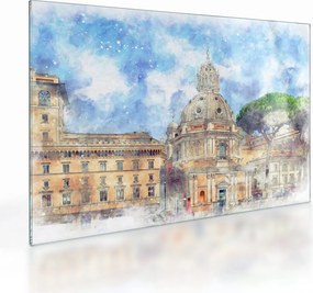 Sklenený obraz - Kostol Santa Maria di Loreto, Rím, Taliansko (70x50 cm)