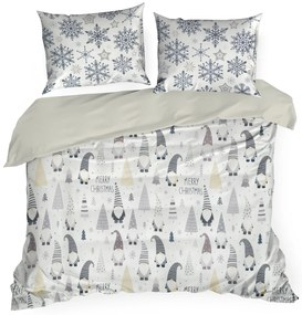 VIANOČNÉ RENFORCÉ OBLIEČKY DWARF 160X200 CM, 2 KS 70X80 CM VZOROVANÉ