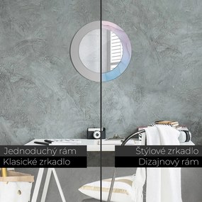 Okrúhle ozdobné zrkadlo Moderná mramorová textúra fi 50 cm