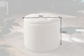 Dizajnová taburetka Rococo 50 cm béžová