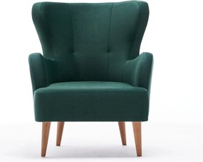 Křeslo Karina samet zelené
