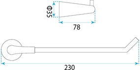 Rea Vibe, nástenný držiak toaletného papiera, brúsené zlato, REA-60104