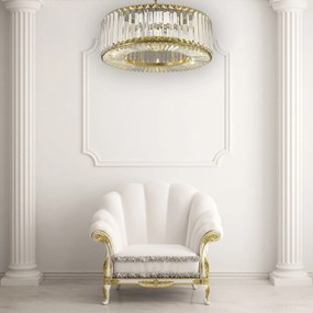 Toolight Toolight, krištáľové závesné svietidlo 6xE14 APP1652-6CP, zlatá lesklá, OSW-05699