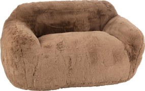 Taupe plyšová pohovka Cuttie - 152*110*81 cm