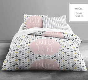 Luxusné ružové posteľné obliečky s geometrickým vzorom