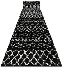 Behúň BERBER ETHNIC G3802, čierna, Maroko, Shaggy Veľkosť: 100 cm