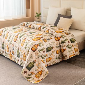 Prehoz na posteľ APOTHECARY, krémový Rozmer: 220 x 240 cm