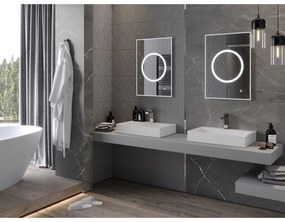 Mexen Koga, LED kúpeľňové zrkadlo s podsvietením 50 x 70 cm, 6000K, ochrana proti zahmlievaniu, 9821-050-070-611-00
