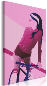 Artgeist Obraz - Woman on Bicycle (1 Part) Vertical Veľkosť: 40x60, Verzia: Premium Print
