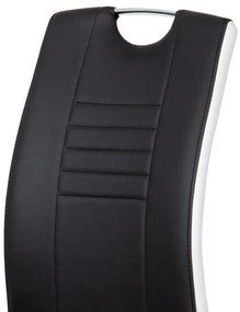 BONTEC Jedálenská stolička, čierna, ekokoža, DCL-406 BK Farba: Čierna