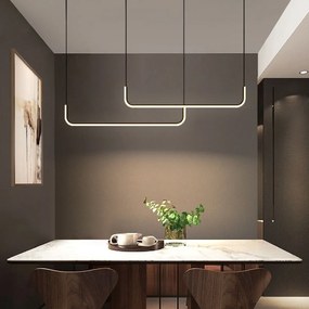 Závesný LED luster APP980-CP čierny/neutrálna biela