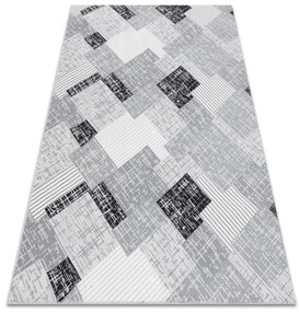 Koberec SAMPLE REMI geometrický, sivý / čierny