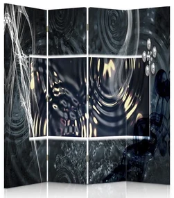Gario Paraván Abstraktné vodné kruhy Rozmery: 145 x 170 cm, Prevedenie: Klasický paraván