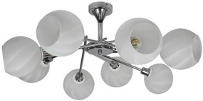 Candellux Chrómové stropné svietidlo Raul pre žiarovku 8x E14 38-72290