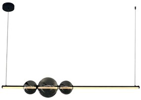 LED Luster na lanku KUGEL LED/30W/230V čierna